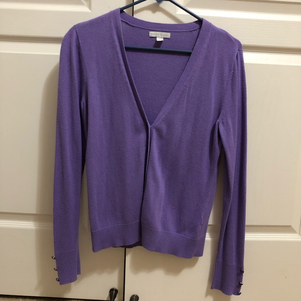 New York & Company Soft Purple Cardigan